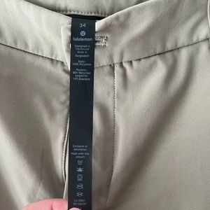 Men’s lululemon khaki slacks 34 x 34